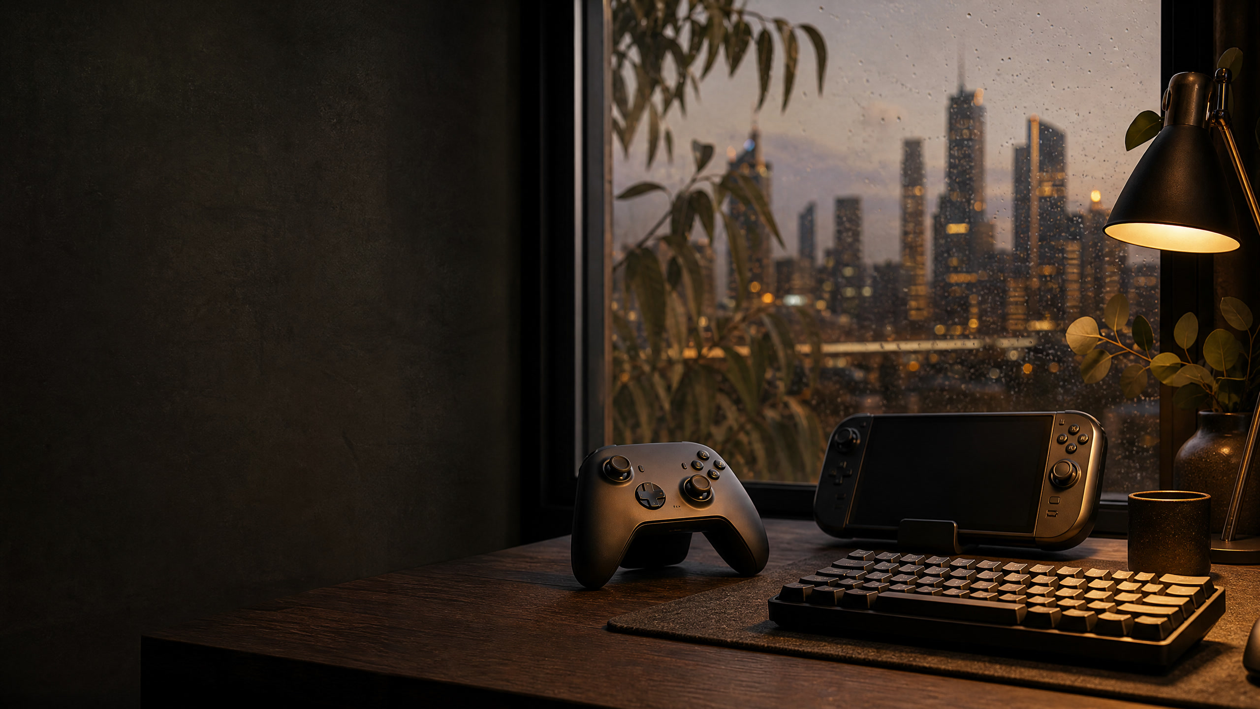 Technology and games equipment in a studio
